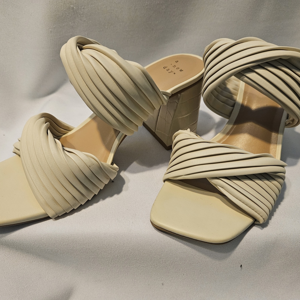 a new day Cream Women's Heeled Sandals